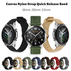 Bracelets en tissu de coton à libération rapide 18mm 20mm 22mm, en toile et nylon, pour Samsung Galaxy Watch, Garmin, <span class=keywords><strong>Huawei</strong></span> - Product Image 3