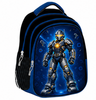 Set Tas Sekolah Robot Sci-Fi Kustom OEM 3 Buah, Ransel Keren untuk Anak Laki-Laki dengan Kotak Pensil dan Kotak Makan Siang