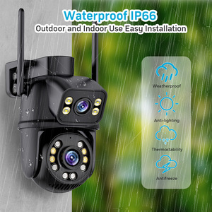 Cámara PTZ WiFi para Exteriores ICSee, 6MP, Doble Lente, Visión Nocturna en Color, IP66 Impermeable, con Soporte para Tarjeta TF - Product Image 2