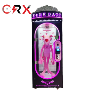 Máquina Expendedora de grúa de máquina de juego de cuerda de corte grande con fecha rosa que funciona con monedas - Product Image 4
