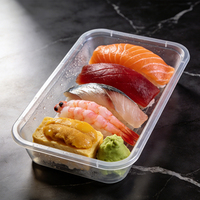 Barquette alimentaire en plastique transparent thermoformé sous vide en gros pour viande, fruits, sushis, boîte de conservation, emballage