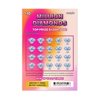 Billete de Lotería de Primera Categoría, Estilo Million Shining, Diseños Personalizados, Cartón Dúplex, Tamaño Personalizado, Impresión Digital a Color