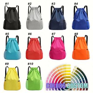 Cross-border Custom <b>Drawstring</b> Backpacks Oxford Waterproof Gym Sports Bag Basketball <b>Drawstring</b> Storage Bag with Custom logo - Product Image 2