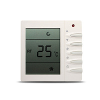 Panneau de commande de climatisation centralisée, interrupteur à trois vitesses, contrôleur manuel, AC 220V, fonction mémoire, ABS