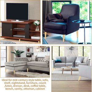 तिरछे फर्नीचर पैर 4 इंच पतला भारी शुल्क आयरन अस्पताल सोफा कुर्सी ओटामन और ड्रेसर पैरों का उपयोग करें - Product Image 6