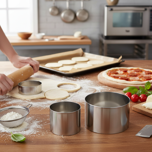2 pezzi frese in acciaio ad alto spessore per pasta rettangolari raschietti per Pizza frese campioni gratuiti per tagliare il raschietto per pasta - Product Image 3