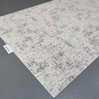 Tapis tissé à la machine gris noir pour salon, grand tapis de chambre à coucher