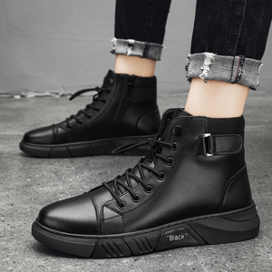 Baskets montantes bon marché en gros chaussures de course pour hommes chaussures de sport respirantes bottes décontractées pour hommes chaussures noires pour hommes - Product Image 5