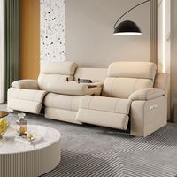ATUNUS Canapé inclinable électrique 3 places en tissu moderne, ensemble de meubles de salon, canapé inclinable électrique blanc, vente en gros