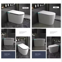WC en céramique, toilette intelligente électrique, cuvette de toilette à poser au sol, salle de bain, toilette intelligente monobloc, bidet