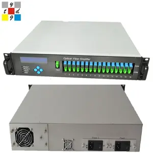 승진 0 ~ 10dbm 입력 1550Nm Catv 광섬유 Ftth Wdm 16 포트 23 DBM Edfa 케이블 tv 광 증폭기