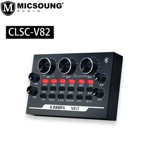 Clavax CLSC-V82 מיקסר מקצועי סט כרטיסי קול ציוד בלוטות' קונסולת שמע לבמה חיה סטודיו מיקסר אודיו DJ ערבוב