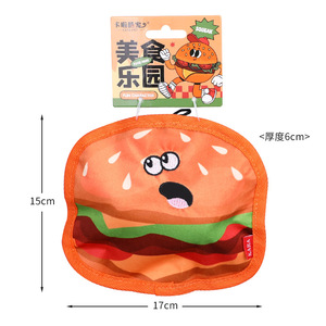 Produttore all'ingrosso cigolante simulazione Hamburger patatine fritte cibo a forma di <span class=keywords><strong>Pop</strong></span> <span class=keywords><strong>Corn</strong></span> Design cibo cane giocattolo da masticare - Product Image 3