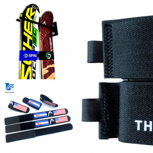 Correas de esquí con gancho y bucle Almohadilla protectora de EVA Envolturas de esquí ajustables Corbatas Cinta de sujeción para familias Navidad Vacaciones Invierno - Product Image 5