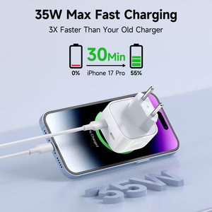 <span class=keywords><strong>Cargador</strong></span> Rápido de 30W con Entrega de Energía, Adaptador de Pared USB de 5V/2.4A 12V 15V con Material Ignífugo para Teléfono Móvil y Enchufe Brasileño - Product Image 4