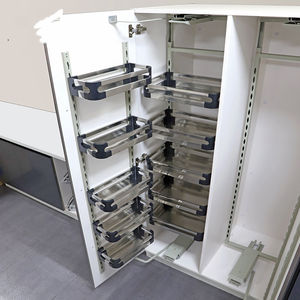 Tiroir de rangement profond en acier inoxydable avec étagères réglables multi-niveaux pour la cuisine - Product Image 1