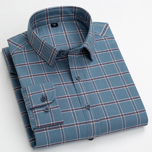 Camicie da <span class=keywords><strong>uomo</strong></span> OEM/ODM Camisas Hombre 2024 la nuova <span class=keywords><strong>tendenza</strong></span> da <span class=keywords><strong>uomo</strong></span> della camicia Casual a maniche lunghe a quadri a quattro colori <span class=keywords><strong>abbigliamento</strong></span> da <span class=keywords><strong>uomo</strong></span> - Product Image 4