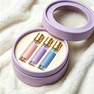 Recyclable Custom Logo empty Round Cylinder Cardboard mini Perfume Box Black Paper <b>Tube</b> Packaging Box - Product Image 3