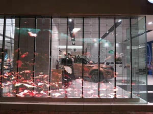 Indoor Advertising HD Transparent LED Video <b>Wall</b> P3.91-7.81 <b>Display</b> Fixed Behind Glass in Store P3.91-7.8 P3.91-7.81 Transparent - Product Image 2
