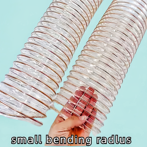 Colector de polvo de <span class=keywords><strong>manguera</strong></span> de alambre de acero PU transparente con flexibilidad de alta presión y larga vida útil duradera - Product Image 6