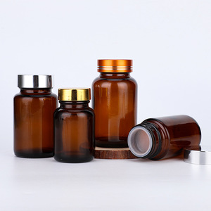 Frascos de Vidrio Ámbar Vacíos Personalizados para Medicamentos, 60 ml, 75 ml, 100 ml, 120 ml, 150 ml, Frascos Farmacéuticos para Pastillas - Product Image 5