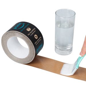UJANG Custom <strong>Logo</strong> Printed Eco Friendly Biodegradable Water Activated Gum Brown Self Adhesive Kraft Paper <strong>Tape</strong> - Product Image 3