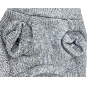 Logo personnalisé chien pull col roulé tricot couleur unie boule en peluche décoration classique hiver chaud chien pull tricoté - Product Image 5