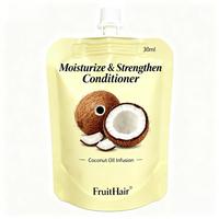 Sachets d'emballage pour après-shampoing avec bec verseur et bouchon à vis, personnalisables avec logo imprimé, recyclables, formats 30ml, 50ml, 100ml