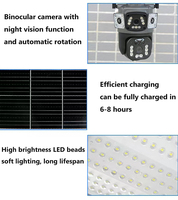 Lampadaire solaire avec caméra CCTV 4MP WiFi 4G, surveillance à distance, éclairage de sécurité extérieur étanche, OEM