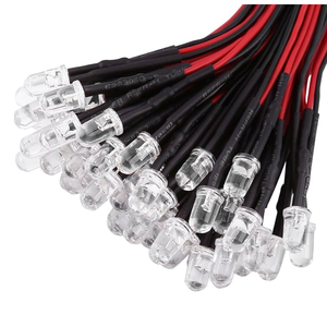 3 มม. 5 มม. LED ไดโอด RGB สองสี แบบมีสายพร้อมใช้ ความยาวสาย 20 ซม. 2V/3V/5V/6V/9V/12V/24V ความสว่างสูง สำหรับงาน DIY - Product Image 3