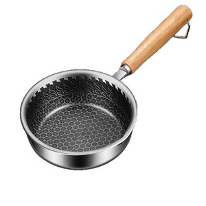 Stainless Steel Mini Frying Pan <b>Nonstick</b> Round Household Egg Pan Hot Oil Drizzling Pan - Product Image 2