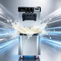 Machine à gaufres multifonctionnelle pour cornets de crème glacée avec compresseur, conception à double usage pour la crème glacée