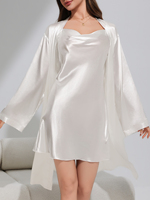 Ensemble de pyjama en satin confortable pour femmes, pyjama d'été doux et respirant pour femmes