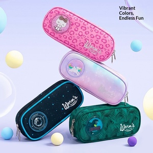 Nouvelle trousse à crayons en tissu à motif de dessin animé pour garçons et filles, sac de papeterie multifonctionnel simple et <span class=keywords><strong>grand</strong></span> pour les enfants de l'école primaire - Product Image 5