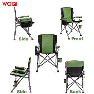 Chaise de camping pliable WOQI, chaise de plage verte portable avec porte-gobelet - Product Image 1