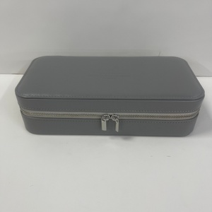 Boîtes de rangement pour bijoux à fermeture éclair personnalisées les plus populaires pour femmes, étuis de voyage de luxe haut de gamme en cuir PU croisé - Product Image 1