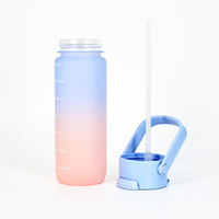 Bouteille d'eau en plastique sans BPA, écologique, avec poignée et bec verseur, pour enfants, camping, passe au lave-vaisselle, mignonne, 550 ml, 750 ml, 1 L, 1,5 L, 2,2 L
