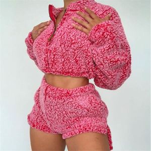 New Wholesale Custom Women's Winter <strong>Set</strong> Comfortable Sleep Wear <strong>Set</strong> <strong>Teddy</strong> <strong>Lounge</strong> Wear Women Long Loungewear <strong>Set</strong> - Product Image 1