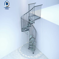 Escalier intérieur en colimaçon design moderne Vente en gros d'escaliers en colimaçon en acier haute résistance Escalier extérieur en colimaçon en métal