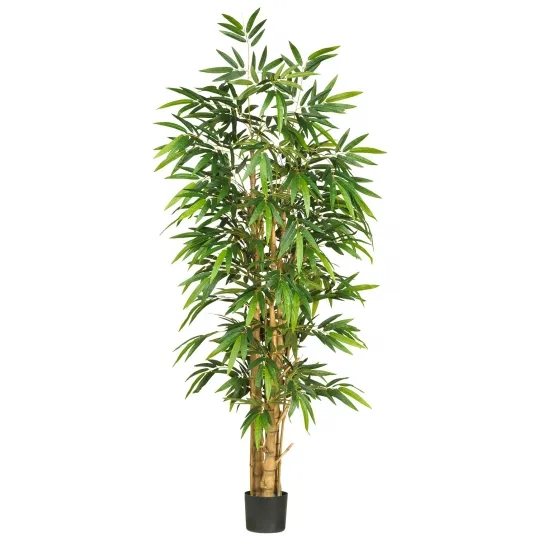 Großhandel Bonsai Grün Dekorative Glück Bambus Pflanzen Outdoor Künstliche Bambus Baum