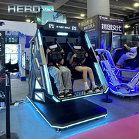 Simulador de Vuelo HEROVR 360 VR de 2 Plazas, Cabina Metálica para Interiores/Exteriores, Uso Doméstico y Público, Parque Temático Educativo