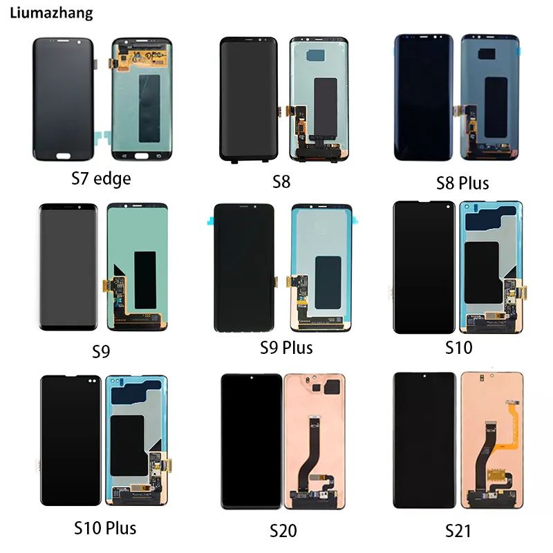 새로운 원래 휴대 전화 LCD 삼성 갤럭시 S8 S9 S10 S10E S20 S21 S22 플러스 울트라 디스플레이 터치 스크린 어셈블리 교체