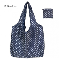Nouveau sac de courses pliable en polyester, durable, de taille moyenne, grande capacité, couleur unie, idéal pour les supermarchés