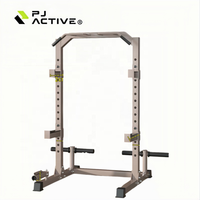 PINJIAN Banc de musculation en acier inoxydable avec support pour squats, barre de traction et support pour triceps, pour entraînement de force des bras