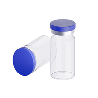 Viales de Vidrio Estériles Vacíos de 5 ml con Recubrimiento de PTFE Anticorrosión, Herméticos, con Puerto Autocurativo para Inyección