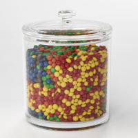 Récipient de stockage alimentaire hermétique en plastique transparent, distributeur de céréales et de noix, bac à bonbons en acrylique pour supermarché, avec couvercle