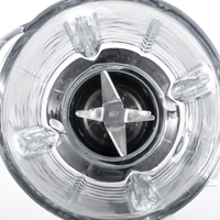 Mixeur de table électrique domestique RAF 300W avec 3 vitesses, 6 lames et broyeur de verre 2-en-1