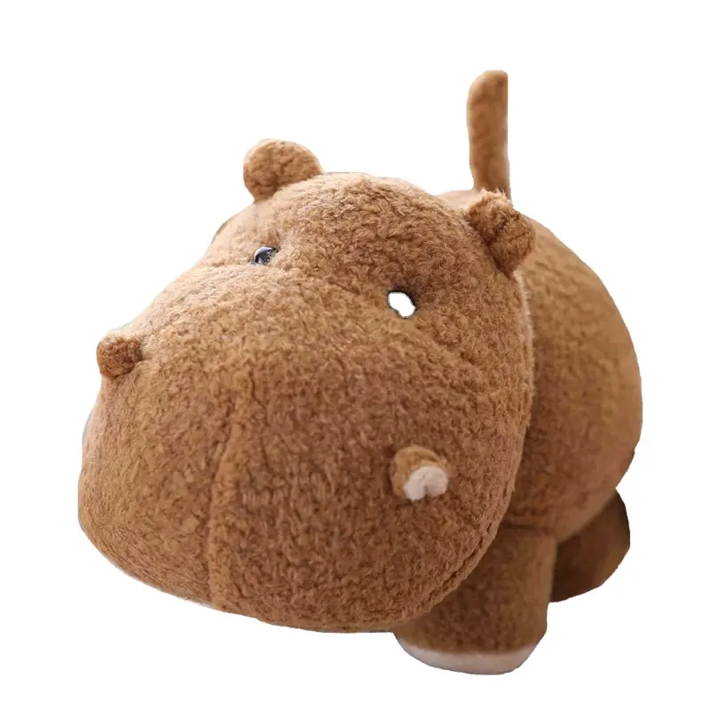 Custom EN71 passed Baby Blue stitching stuffed plush animals mascot Hippo Hippopotamus Soft Toy
