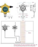 Medidor Inteligente Inalámbrico para Monitoreo de Fugas de Agua, a Prueba de Explosiones, con Opciones de LORA, 4G, WiFi, Transmisor de Alarma Remota por Inmersión de Líquido