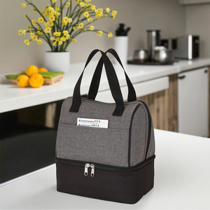Bolsa Térmica Porta Alimentos Personalizada de Dos Compartimentos para Oficina, Portátil, para Hombre y Mujer - Product Image 5